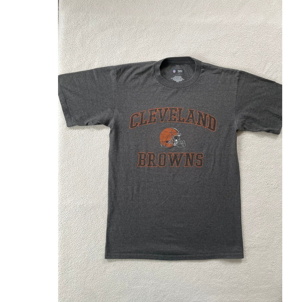 NFL Mens Medium T-Shirt Charcoal Grey Cleveland Browns Distressed Graphic Tee